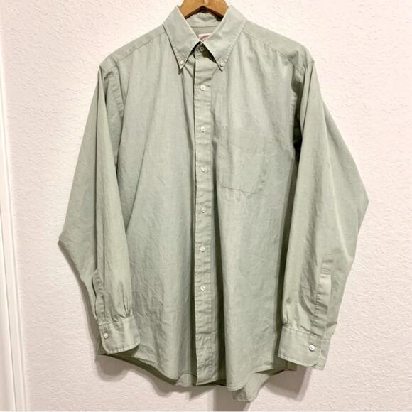 Brooks Brothers Sage Green Long Sleeve Button Down Dress Shirt - Picture 1 of 12